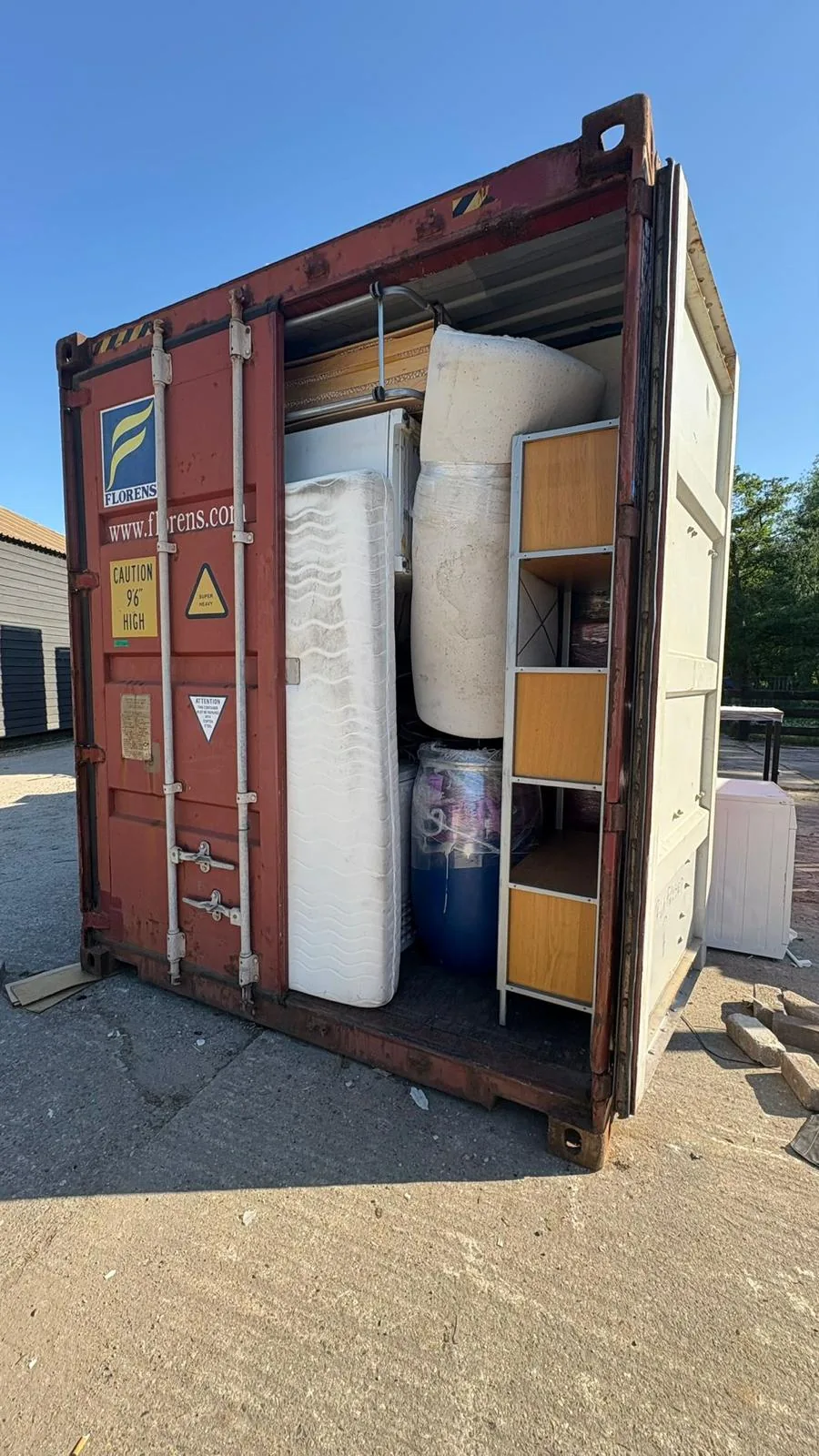Second-hand household goods loaded for transport