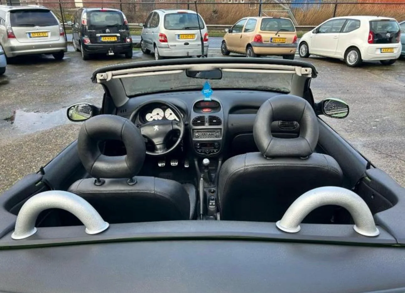 Interior of a European convertible vehicle